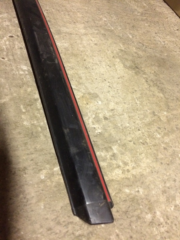 93-99 VW Golf 2 DR Left Rear Door Rub Strip Molding Red Stick On